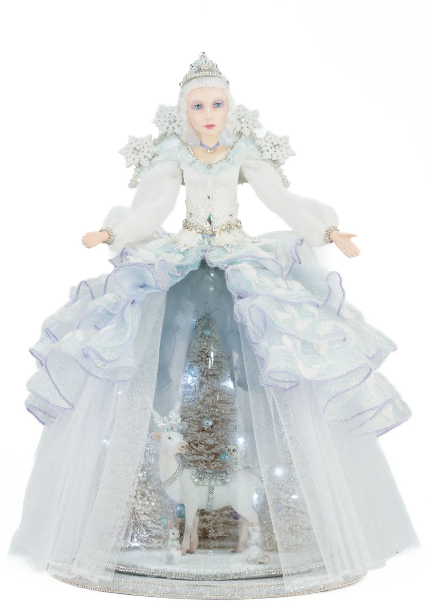 Katherine's Collection 20" Queen Crystalline Cloche And Doll Christmas Decoration 28-428291