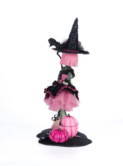 Katherine's Collection 14.75" Rosalie Blackthorne Pink Tabletop Witch Halloween Decoration 28-428510