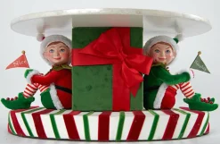 Katherine's Collection 13.25" Santa Claus Is Coming To Town Naughty And Nice Cake Stand 28-128245