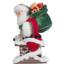 Katherine's Collection 20" Santa Climbing Chimney Tree Topper 28-328506