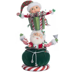 Katherine's Collection 19" Santa And Elf Gift Stack Christmas Decoration 28-328824