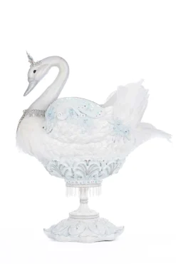 Katherine's Collection 24" Shimmering Swan Bowl Christmas Decoration 28-428298