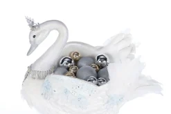 Katherine's Collection 24" Shimmering Swan Bowl Christmas Decoration 28-428298