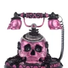 Katherine's Collection 11" Skull And Roses Phone Tabletop Halloween Decor 28-428149