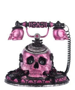 Katherine's Collection 11" Skull And Roses Phone Tabletop Halloween Decor 28-428149