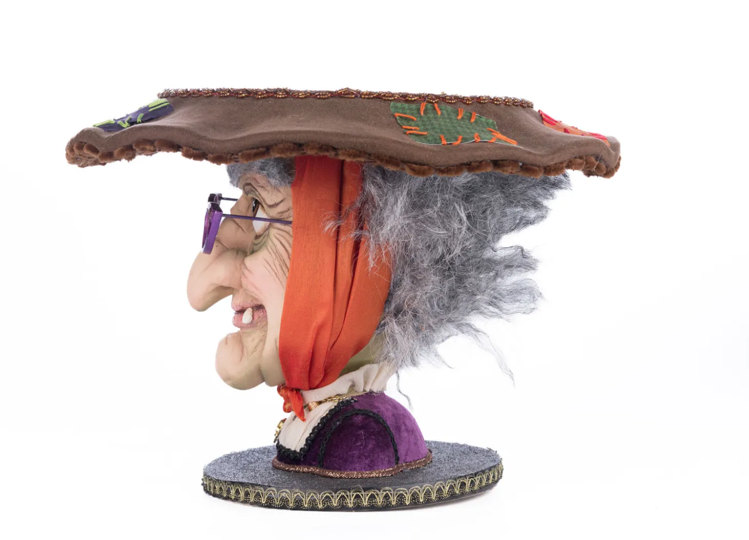 Katherine's Collection 16" Witch Head Cake Plate Halloween Home Decoration 28-428156