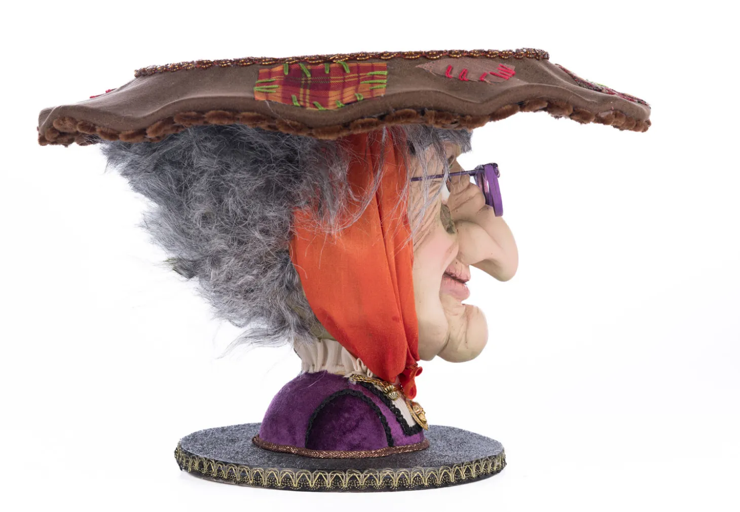 Katherine's Collection 16" Witch Head Cake Plate Halloween Home Decoration 28-428156
