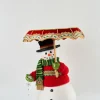 Katherine's Collection All The Trimmings Snowman With Serving Tray Umbrella 28-228569
