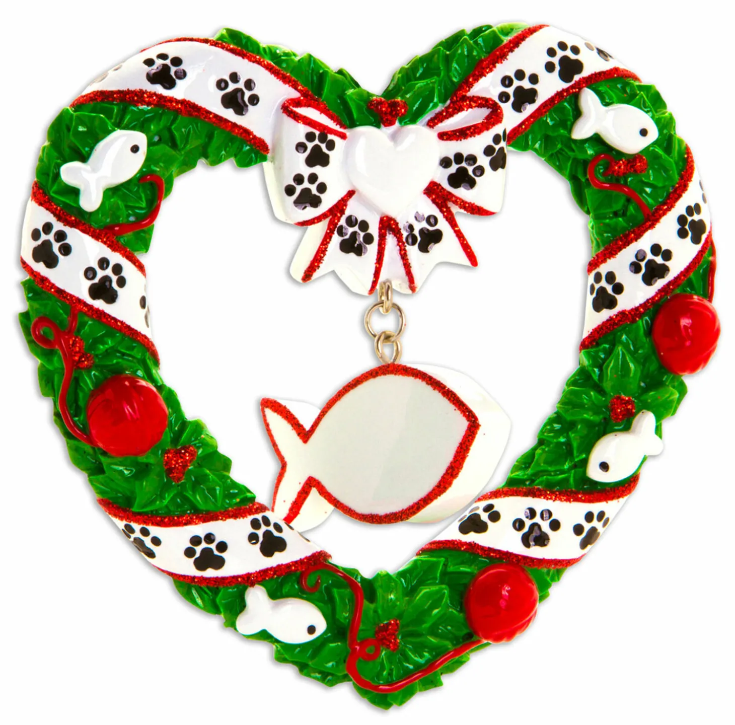Kitty's First Christmas Wreath Personalized Christmas Ornament OR1613