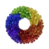 Kurt Adler 24" Foil Rainbow Pride Christmas Wreath WRT0402