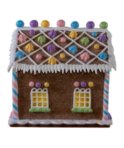 Kurt Adler 8. Battery Operated LED Lighted Gingerbread Bubblegum Factory JEL1415