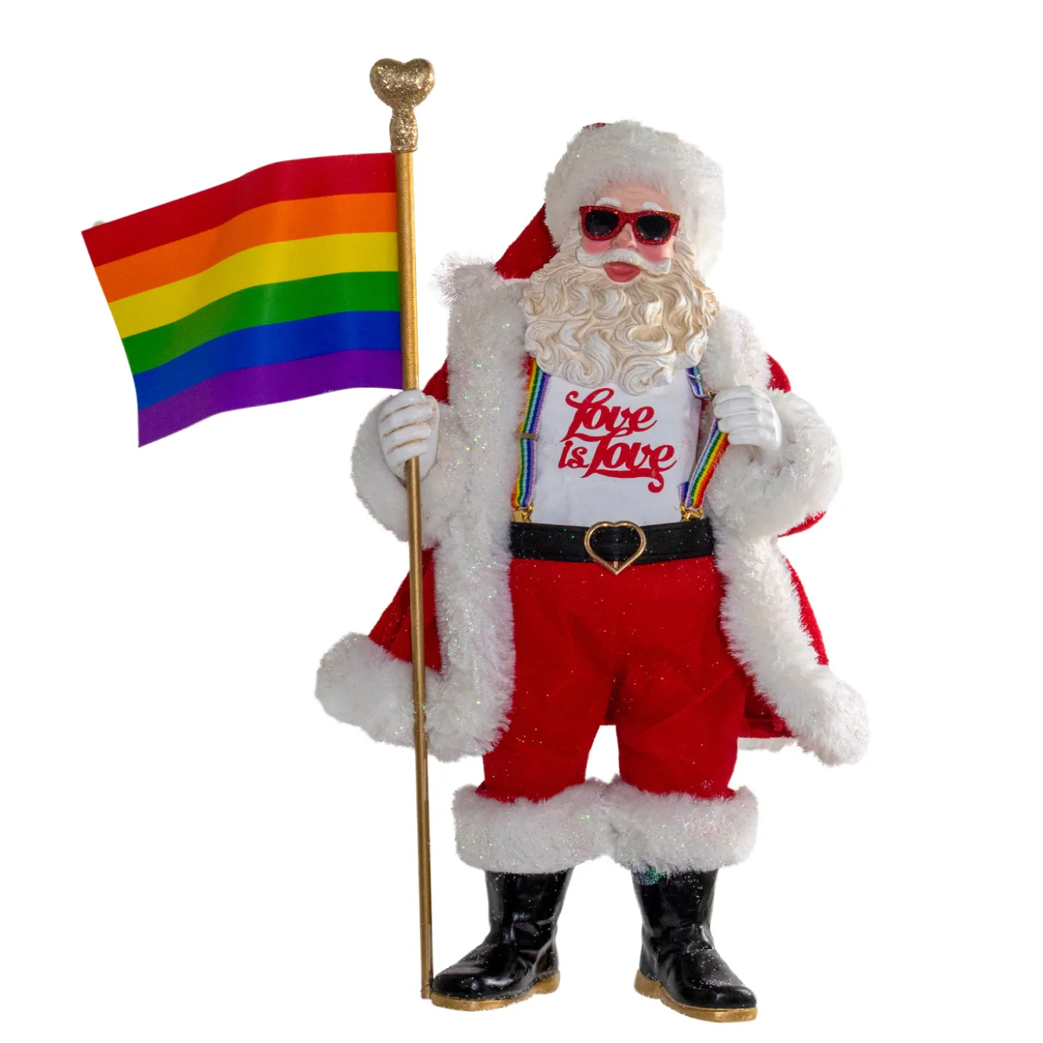 Kurt Adler 10" Fabriché Pride Santa Christmas Figure FA0179