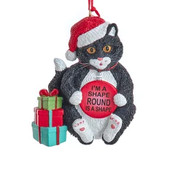 Kurt Adler 3.5" Fat Cat Christmas Ornament A2220