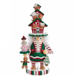 Kurt Adler 15" Hollywood Nutcrackers Lighted Gingerbread House Hat Nutcracker HA0571