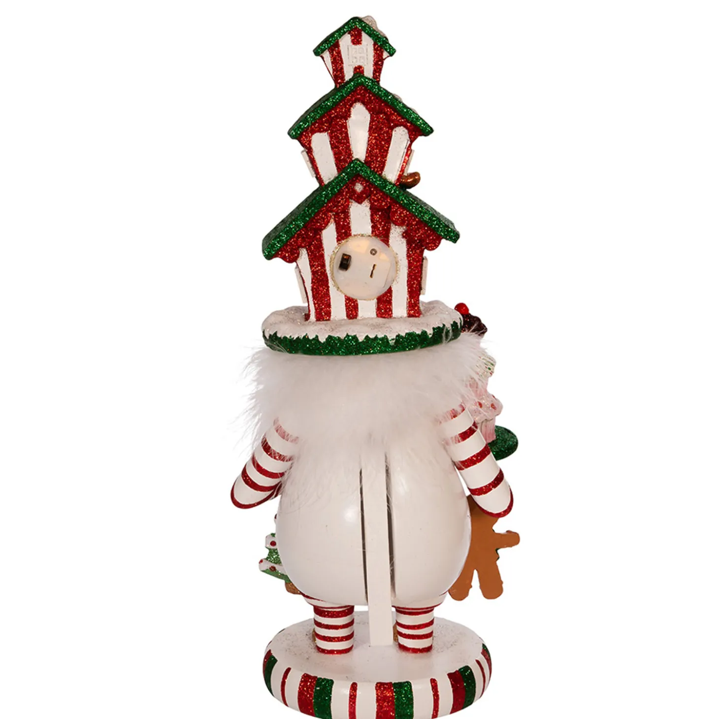Kurt Adler 15" Hollywood Nutcrackers Lighted Gingerbread House Hat Nutcracker HA0571