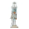 Kurt Adler 20" Hollywood Nutcrackers Lighted Animated Musical White Soldier Water Globe Hat Nutcracker HA0729
