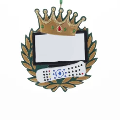 Kurt Adler 3.75" King Of The Remote Personalized Christmas Ornament W8213