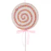 Kurt Adler 21" Large Pink And White Sprinkled Lollipop Christmas Tree Pick D4422