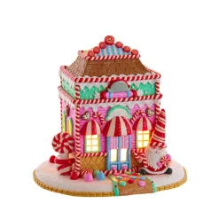 Kurt Adler 7.5" Light-Up Sugar Plum Shops Christmas Houses GBJ0028