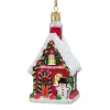 Kurt Adler 4.25" Noble Gems Red Gingerbread House Glass Christmas Ornament NBX0130