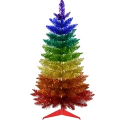 Kurt Adler 3' Or 4' Un-Lit Rainbow Foil Artificial Christmas Tree