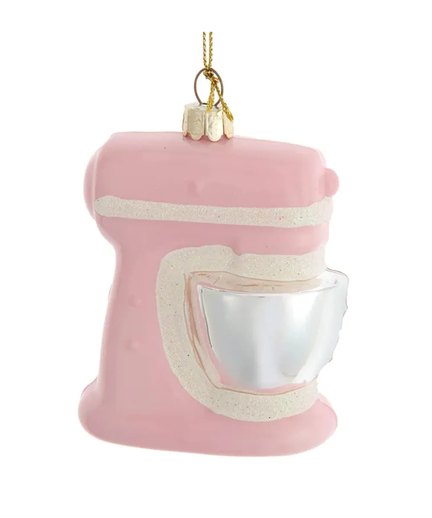 Kurt Adler 4" Pink Electric Stand Kitchen Mixer Glass Christmas Ornament H7108