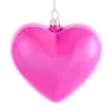 Kurt Adler 3.5" Pink Heart Glass Christmas Ornament C6421