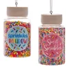 Kurt Adler 3.3" Set Of 2 Cookie Sprinkles Jar Christmas Ornament D4226