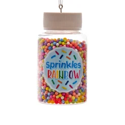 Kurt Adler 3.3" Set Of 2 Cookie Sprinkles Jar Christmas Ornament D4226