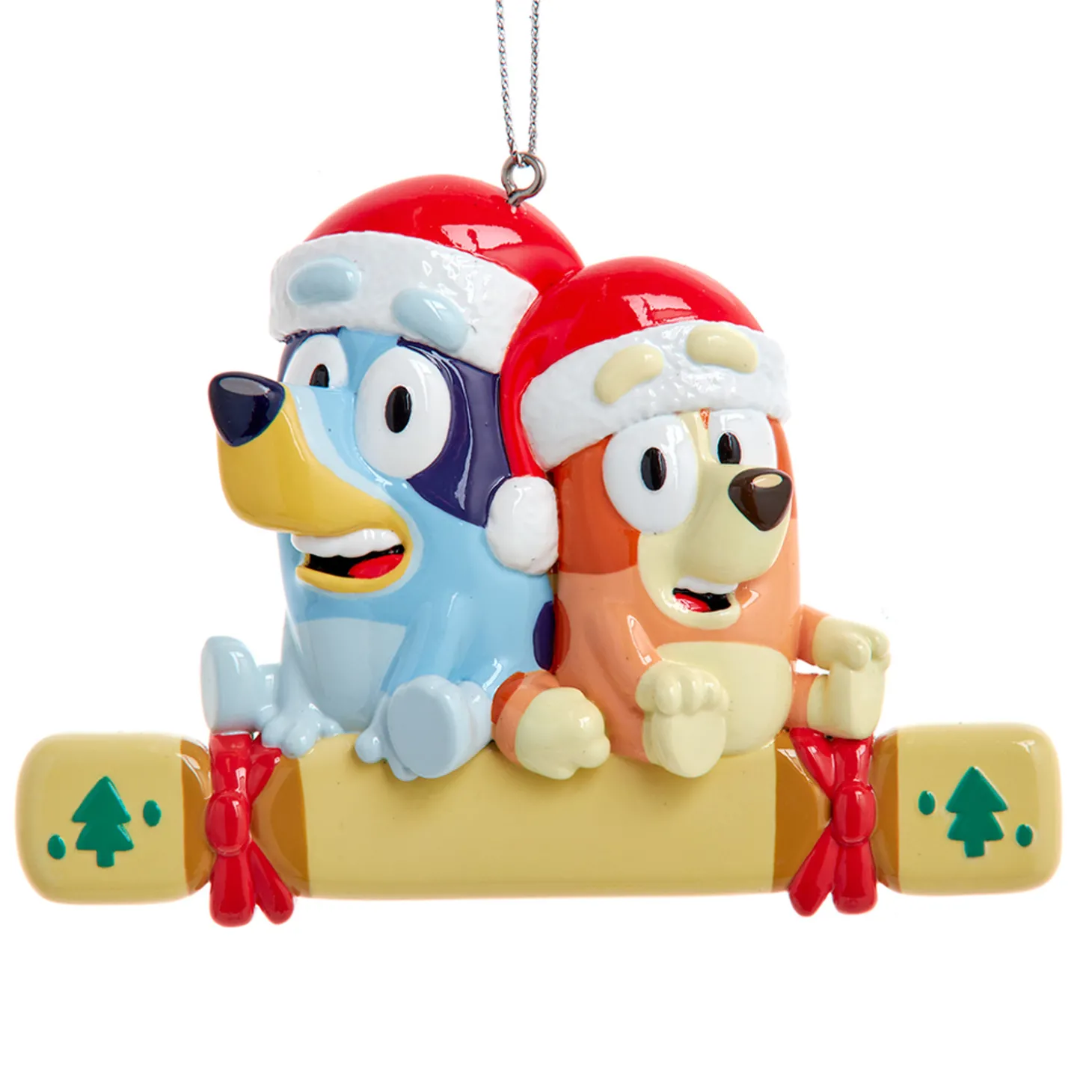 Kurt Adler Bluey & Bingo On Present Personalized Christmas Ornament BL2231