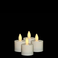 Liown 1.5" Set Of 4 Moving Flame Tealight Battery Candle 18225