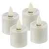Liown 1.6" Set Of 4 Moving Flame Tealight Rechargeable Candles 36121