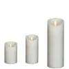 Liown 3" X 4", 6", Or 8" Moving Flame White-Unscented Pillar Battery Candle