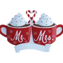Mr. & Mrs. Hot Cocoa Personalized Christmas Ornament OR2345