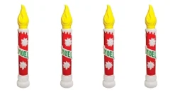 Noel Christmas Blow Mold Candles Set Of 4 C5030