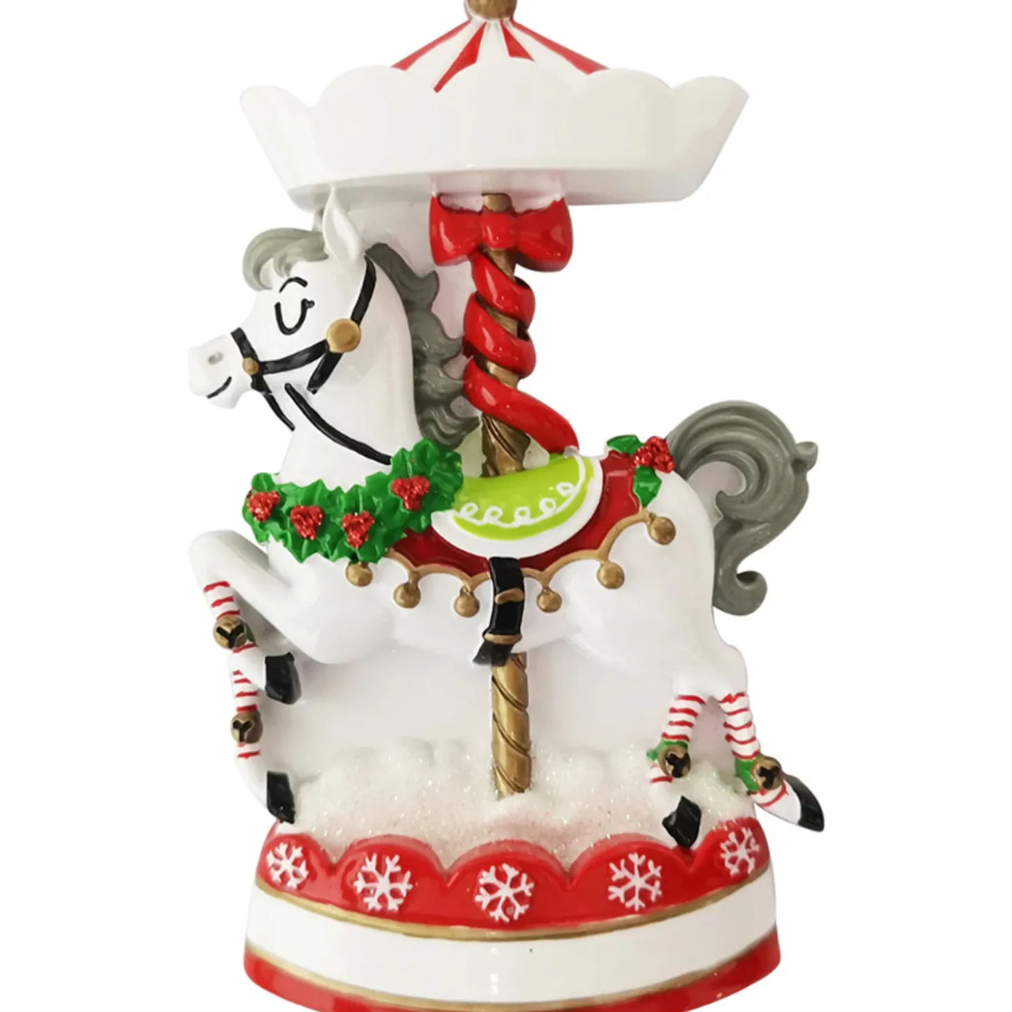 Nostalgic Carousel Personalized Christmas Ornament OR2392