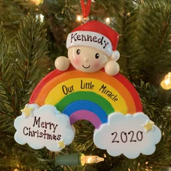 Our Little Miracle Rainbow Baby Personalized Christmas Ornament OR1965
