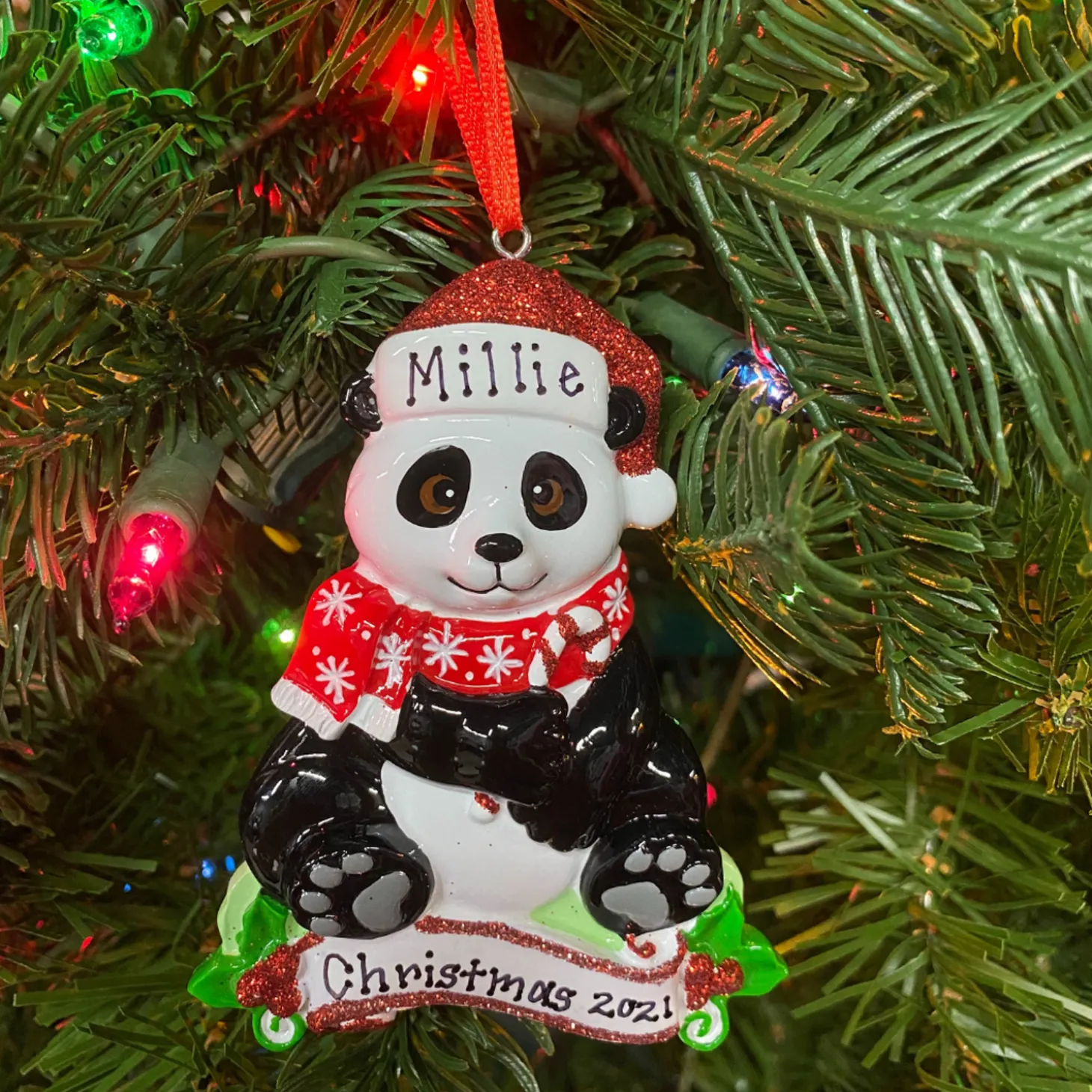 Panda Personalized Christmas Ornament OR1850-P
