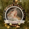 Personalized Black Army Frame Christmas Ornament