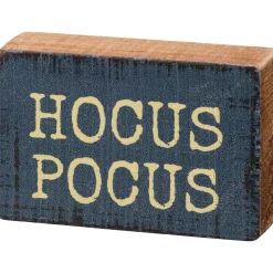 Primitives By Kathy 3" Hocus Pocus Halloween Block Sign 113696