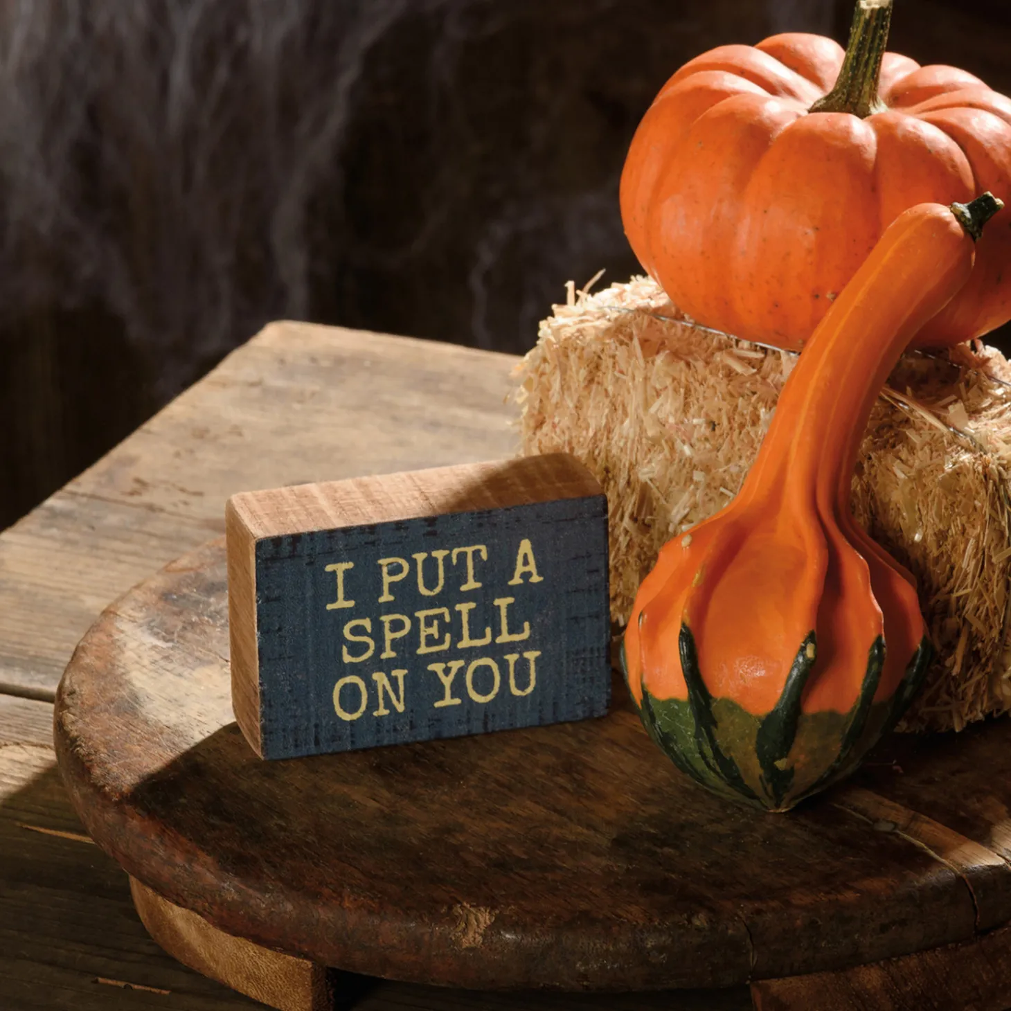 Primitives By Kathy 3" I Put A Spell On You Halloween Sign 113697