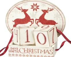 Primitives By Kathy 6.5" Nordic Deer Block Christmas Countdown Advent Calendar 103877