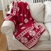 Primitives By Kathy 60" Red And White Nordic Christmas Throw Blanket 37387