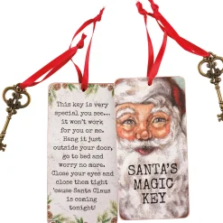 Primitive's By Kathy 6" Santa's Magic Key Christmas Ornament 113542