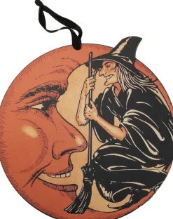 Primitives By Kathy 14" Witch Moon Halloween Sign 95400