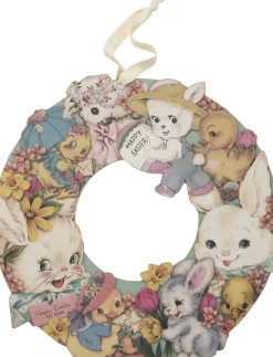 Primitives By Kathy 14" Wooden Easter Bunny Wreath 34805