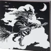 Primitives By Kathy Flying Witch Halloween Block Sign 116416