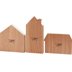 Primitives By Kathy Gingerbread House Chunky Sitter Set Of 3 Christmas Figures 119012