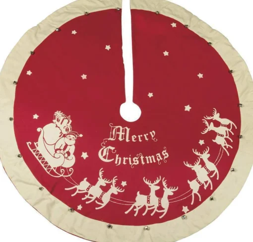 Primitives By Kathy Large Vintage Inspired Tree Skirt 52"