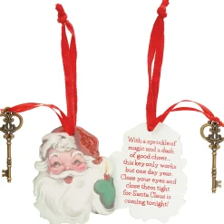 Primitives By Kathy Santa Claus Key Christmas Ornament 115321